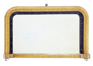 Victorian Small Painted Gesso Overmantle Mirror — thumbnail 1