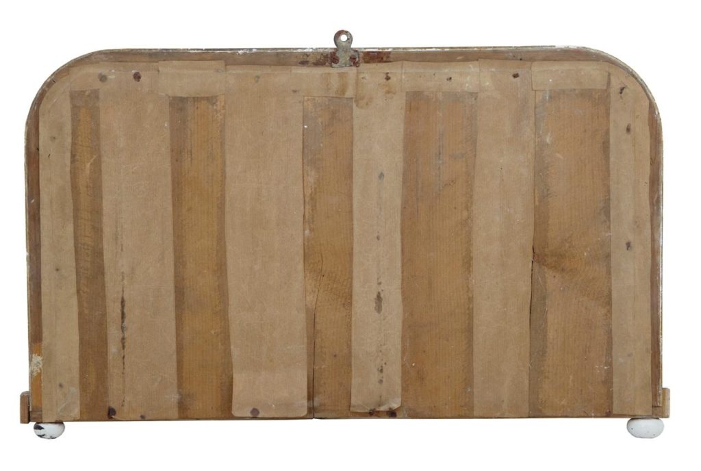 Victorian Small Painted Gesso Overmantle Mirror — image 3