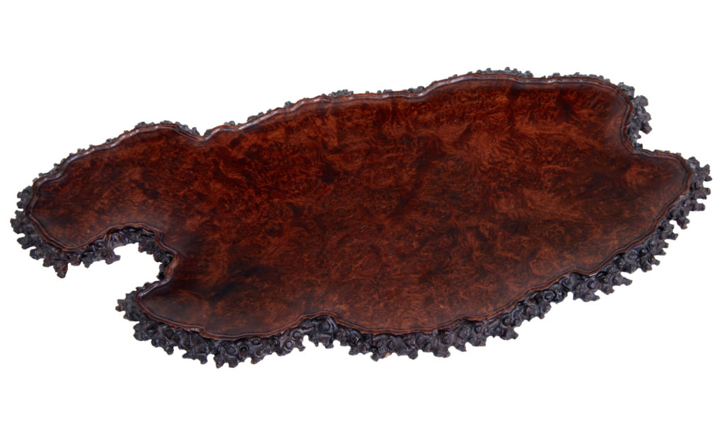 EARLY 20TH CENTURY JAPANESE BURL AMORPHOUS SHAPED STAND