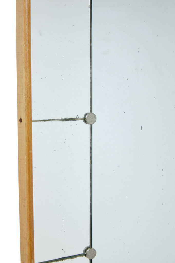 Mid 20th Century Scandinavian Oak Frame Mirror — image 2