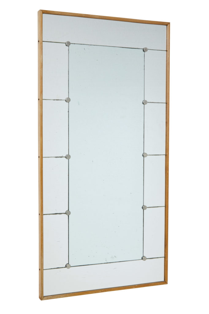 Mid 20th Century Scandinavian Oak Frame Mirror