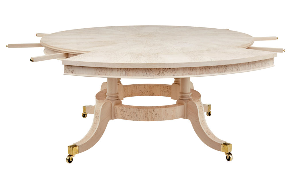 Burr Birch Circular Extending Jupe Dining Table — image 3