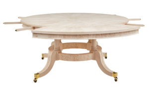 Burr Birch Circular Extending Jupe Dining Table — thumbnail 3