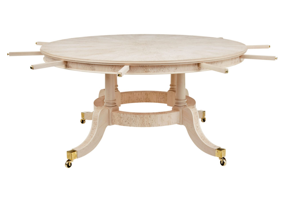 Burr Birch Circular Extending Jupe Dining Table — image 4