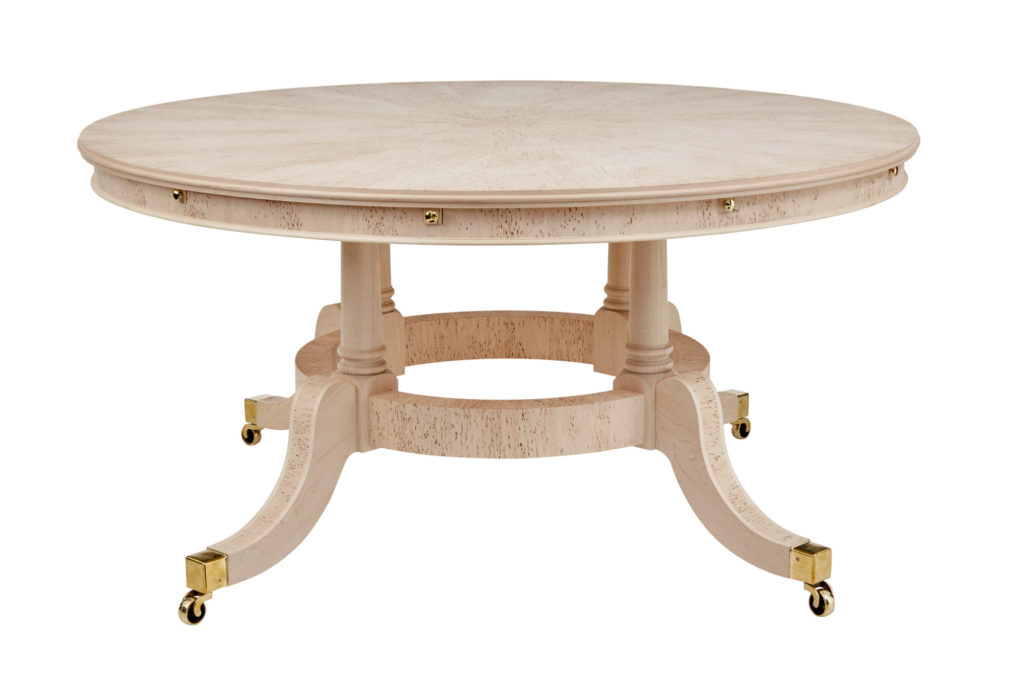 Burr Birch Circular Extending Jupe Dining Table — image 5