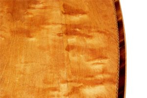 19th Century Danish Small Bowfront Satinwood Commode — thumbnail 2