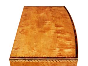 19th Century Danish Small Bowfront Satinwood Commode — thumbnail 3