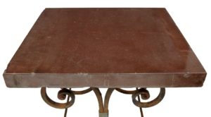 Pair of 1920’s French Iron Baker Tables Marble Top — thumbnail 5