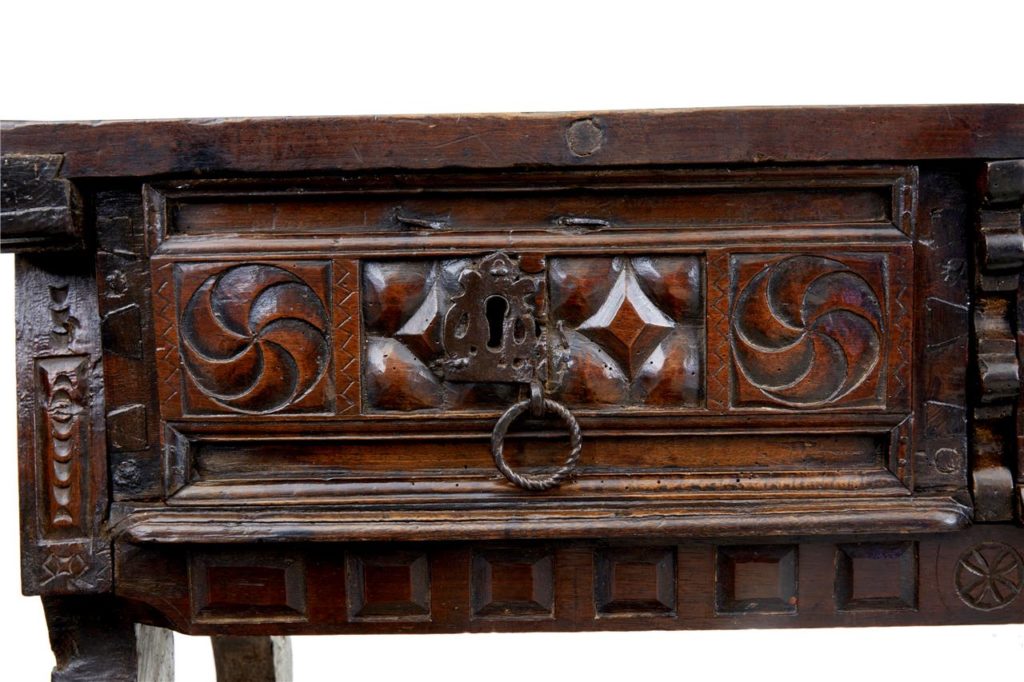 Late 17th Century Spanish Walnut Side Table — image 4