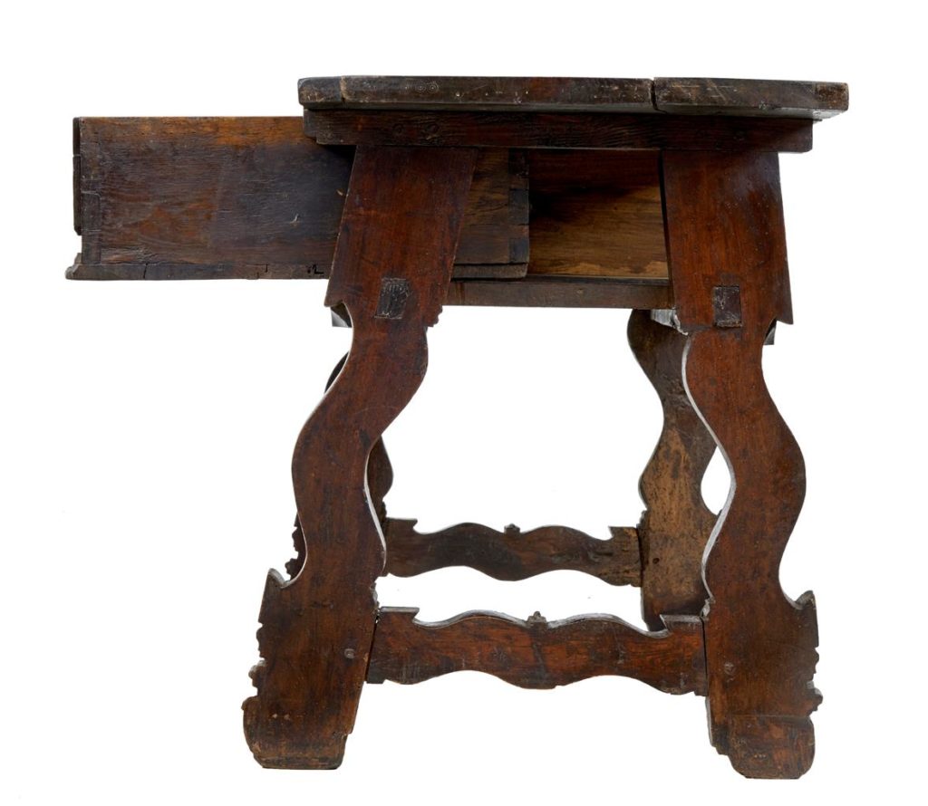 Late 17th Century Spanish Walnut Side Table — image 8