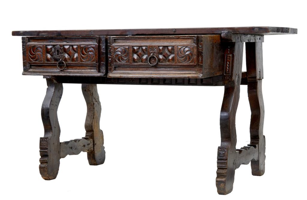 Late 17th Century Spanish Walnut Side Table — image 9