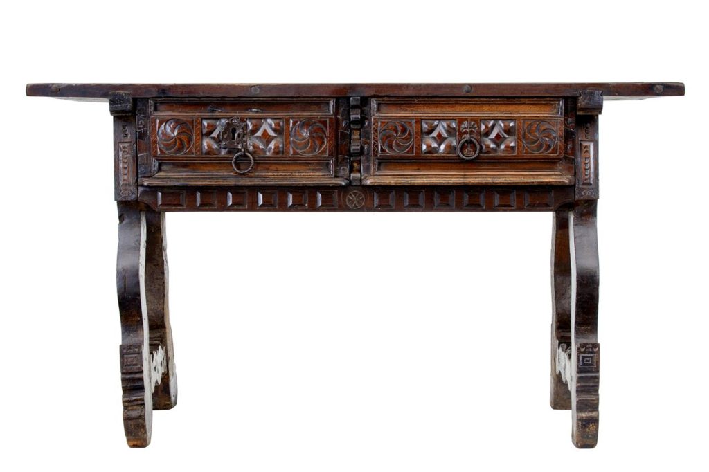 Late 17th Century Spanish Walnut Side Table — image 10