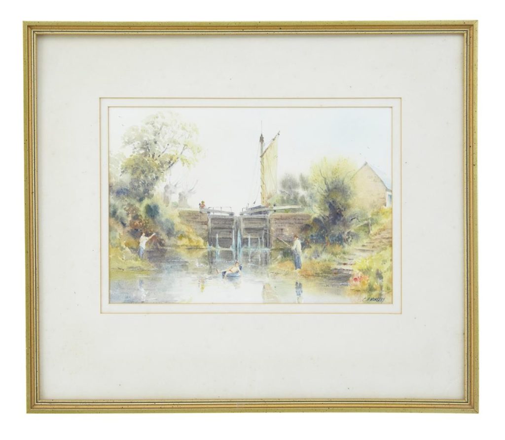 20th Century Landscape Water Colour by C W Morsley