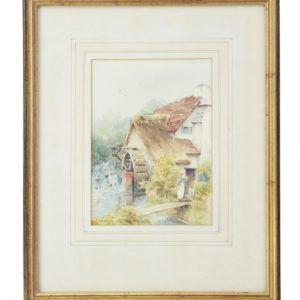 20TH CENTURY WATER COLOUR WATERMILL BY C W MORSLEY