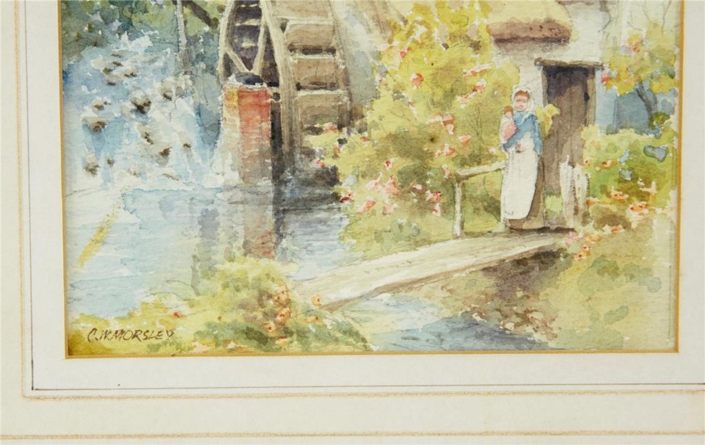 20th Century Water Colour Watermill by C W Morsley — image 2