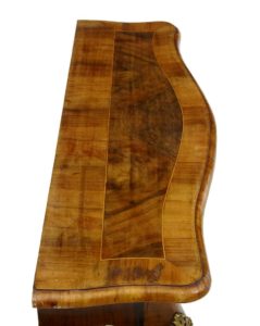 Stunning Continental 19th Century Walnut and Ormolu Mirror and Stand — thumbnail 2