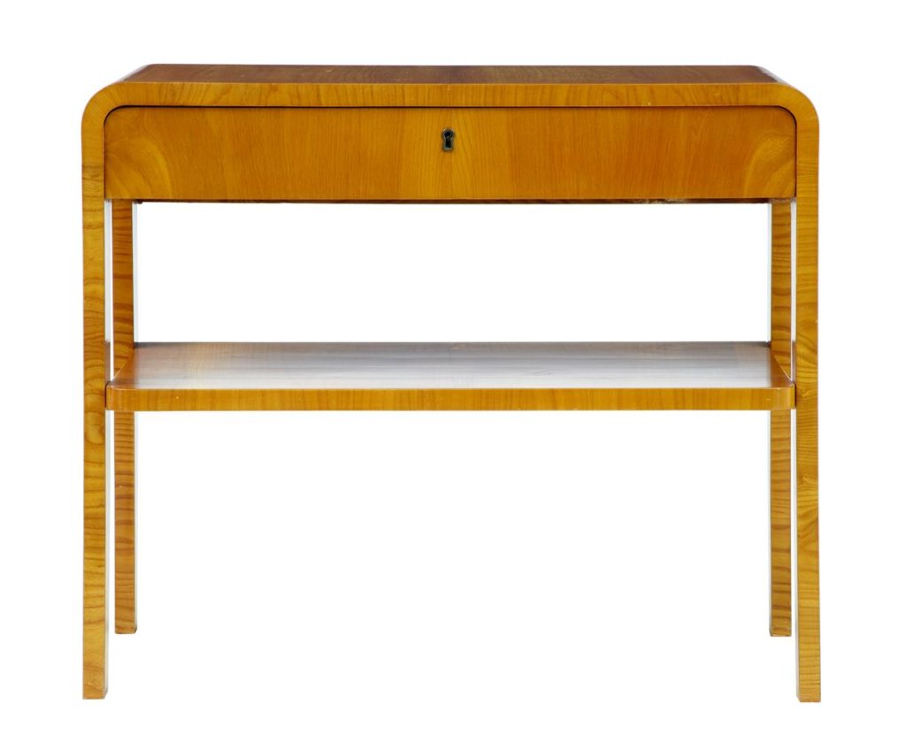 20th Century Later Art Deco Birch Bedside Occasional Table — image 5