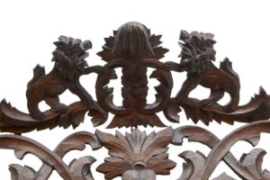 19th Century French Carved Oak Mirror — thumbnail 3