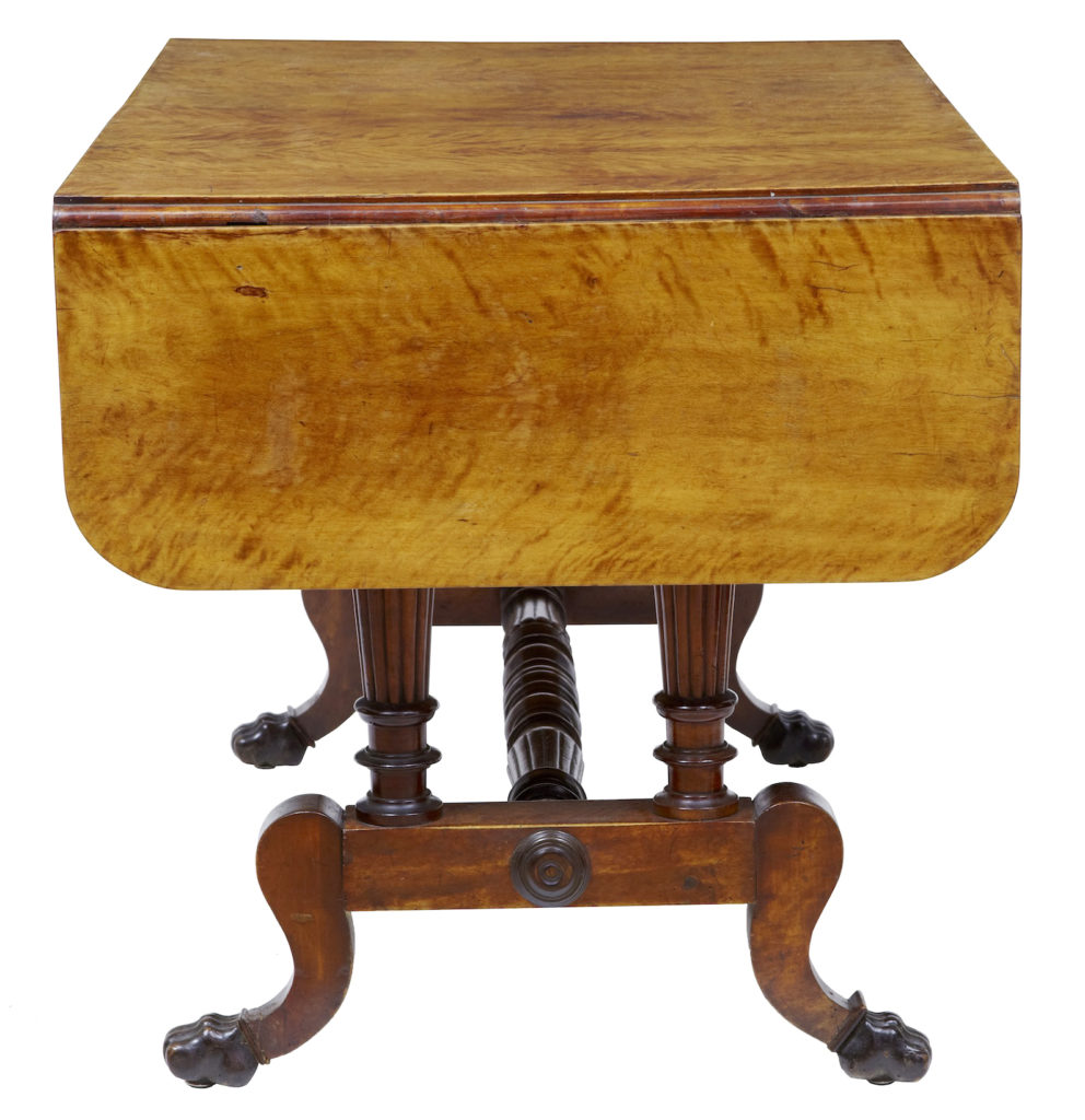 19th Century Swedish Birch Sofa Table — image 3