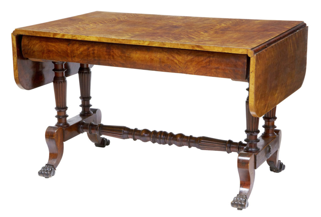 19th Century Swedish Birch Sofa Table