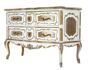 20th Century Reproduction Rococo 6 Drawer Commode — thumbnail 1