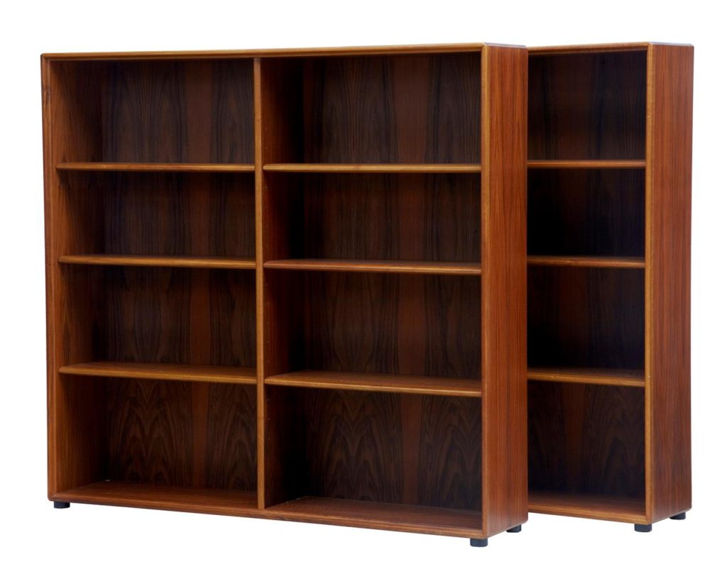 Pair of 1960’s Teak Scandinavian Modern Open Bookcases