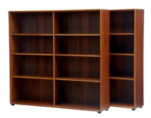 Pair of 1960’s Teak Scandinavian Modern Open Bookcases — thumbnail 1