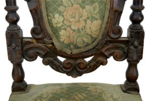 Set of 4 19th Century Carved Oak Dining Chairs for Restoration — thumbnail 4