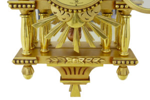 1940’s Swedish Gilt Ornate Wall Clock by Westerstrand — thumbnail 3