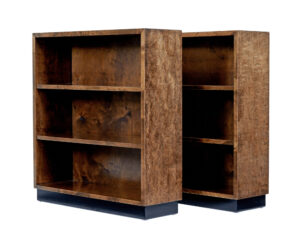 Pair of Mid 20th Century Birch Dwarf Bookcases — thumbnail 1
