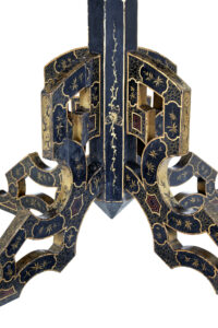 19th Century Black Lacquered Chinoiserie Side Table — thumbnail 9