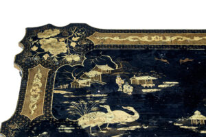 19th Century Black Lacquered Chinoiserie Side Table — thumbnail 7