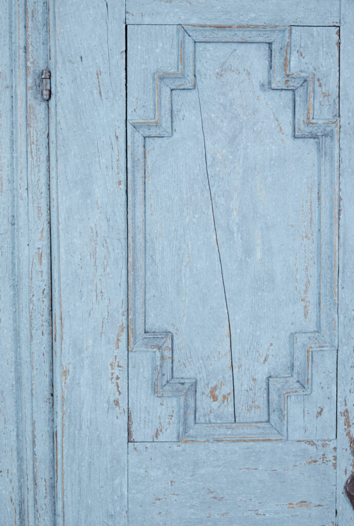 18th Century Painted Carved Oak Baroque Cupboard — image 5