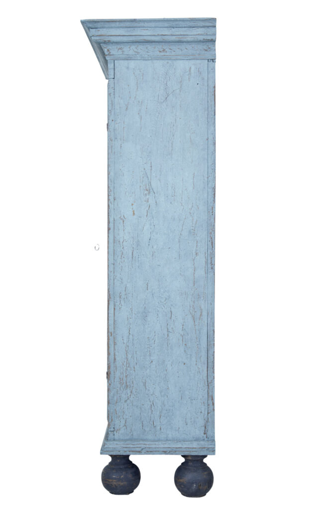 18th Century Painted Carved Oak Baroque Cupboard — image 7