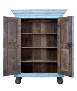 18th Century Painted Carved Oak Baroque Cupboard — thumbnail 2