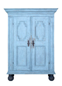18th Century Painted Carved Oak Baroque Cupboard — thumbnail 3