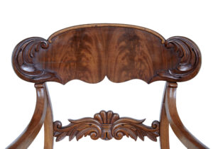 Pair of 19th Century Carved Mahogany Armchairs — thumbnail 5