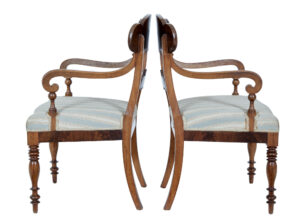 Pair of 19th Century Carved Mahogany Armchairs — thumbnail 2