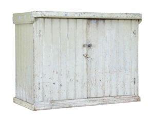 19th Century Rustic Scandinavian Pine Washstand Cupboard — thumbnail 1