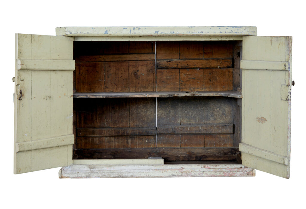 19th Century Rustic Scandinavian Pine Washstand Cupboard — image 5