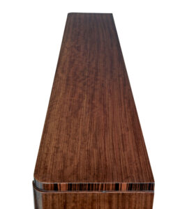 Scandinavian Art Deco Mahogany and Kingwood Open Bookcase — thumbnail 8