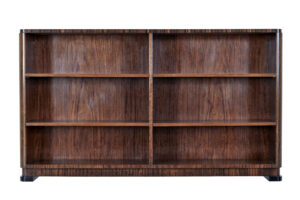 Scandinavian Art Deco Mahogany and Kingwood Open Bookcase — thumbnail 5