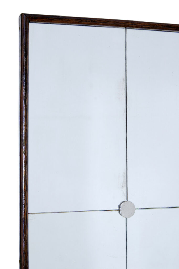 Mid 20th Century Dark Oak Framed Mirror — image 2