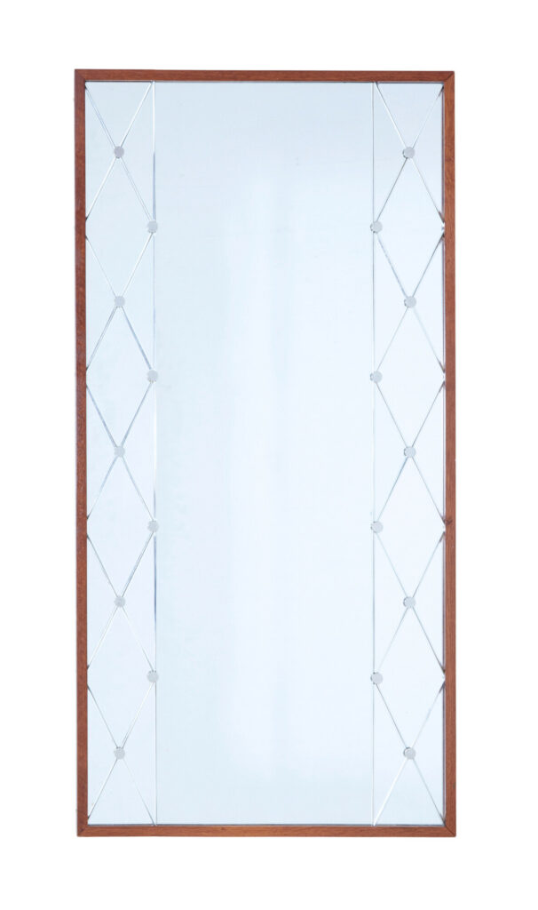 Mid 20th Century Teak Framed Mirror by Glas &Amp; Tra