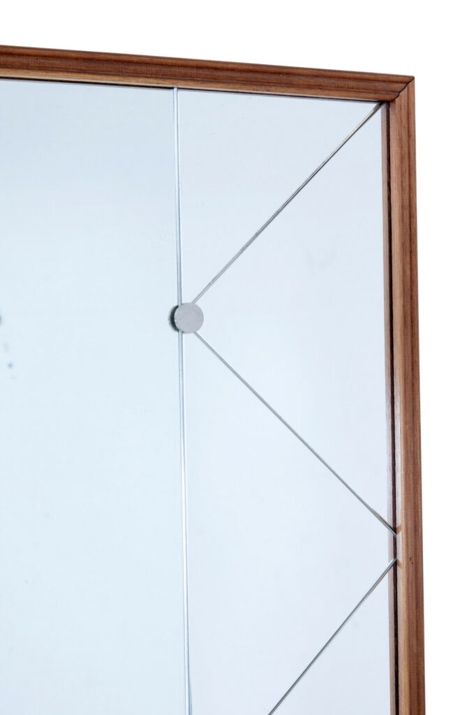 Large Mid 20th Century Swedish Wall Mirror — image 2