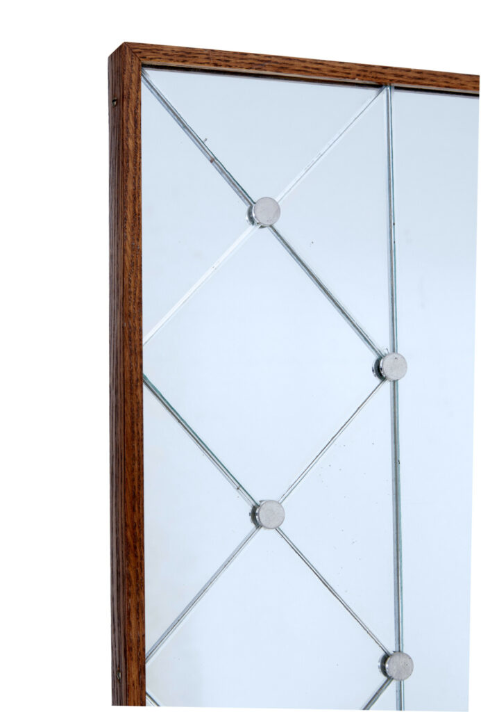 Swedish 20th Century Oak Framed Hall Mirror — image 4