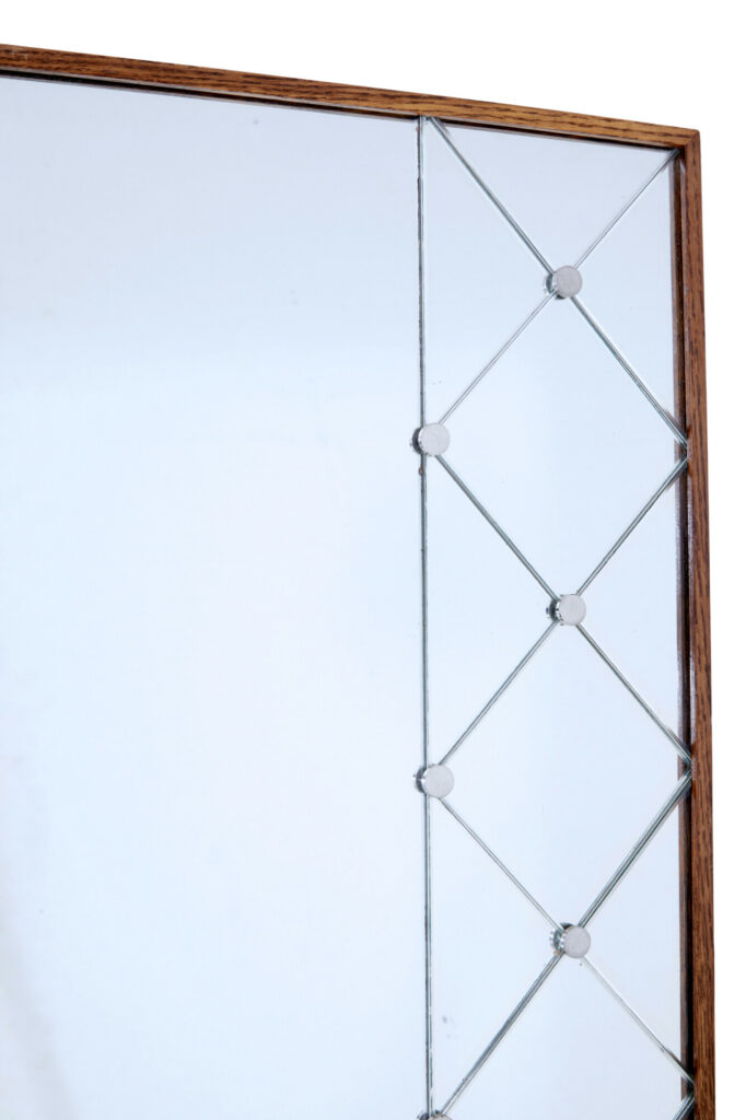 Swedish 20th Century Oak Framed Hall Mirror — image 3