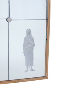 Mid 20th Century Swedish Etched Wall Mirror — thumbnail 4