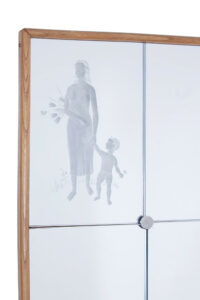 Mid 20th Century Swedish Etched Wall Mirror — thumbnail 2