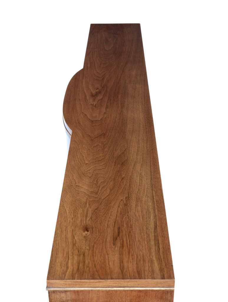 Mid 20th Century Swedish Low Open Bookcase in Walnut — image 7